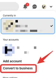 pinterest convert to business