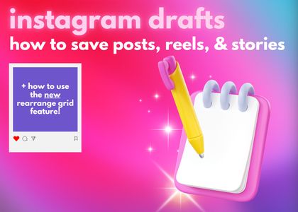 how to save an instagram post as a draft