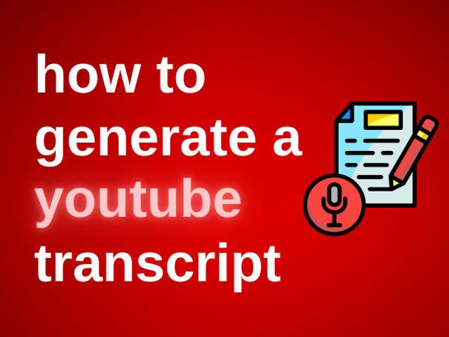 how to generate transcript from youtube video