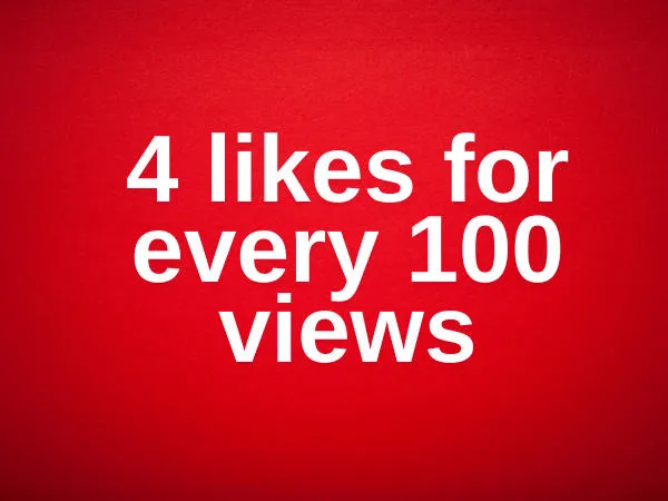 youtube likes to views ratio