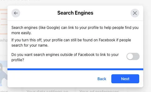 facebook search engines