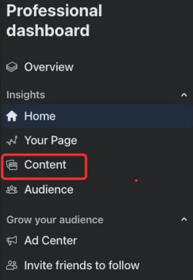 facebook page analytics content