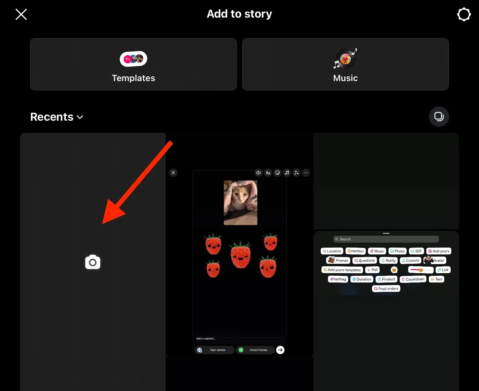 instagram story camera