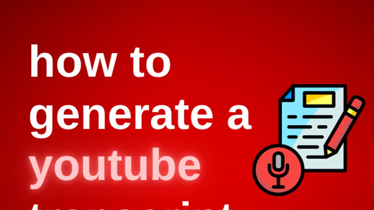 how to generate transcript from youtube video