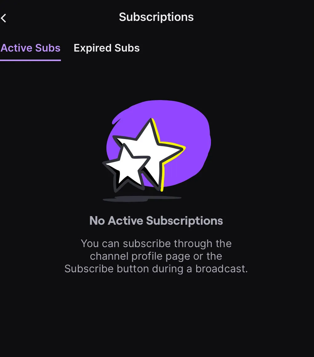 twitch subscription tab