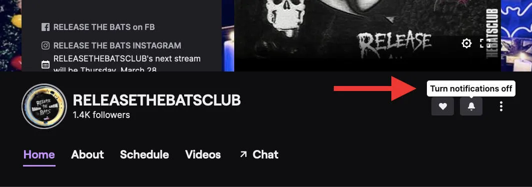 twitch turn off notifications