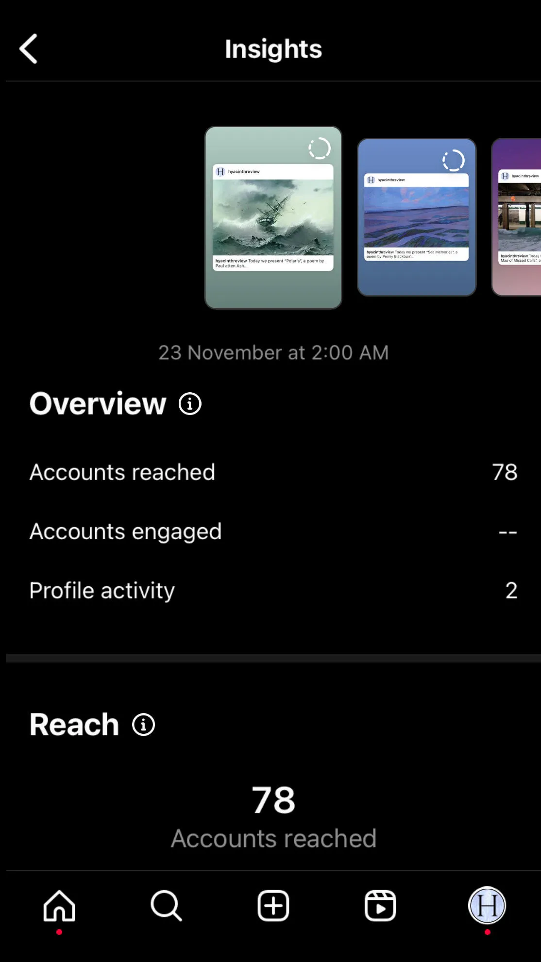 instagram story reach
