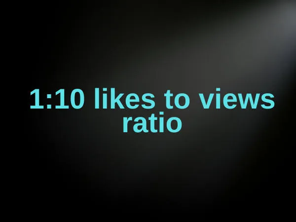 tiktok likes to views ratio