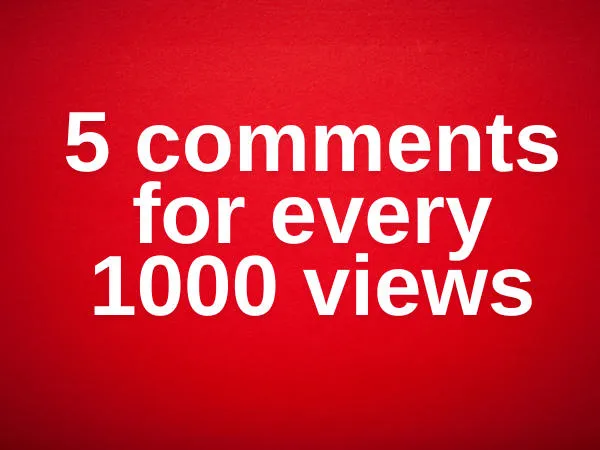 youtube comments to views ratio