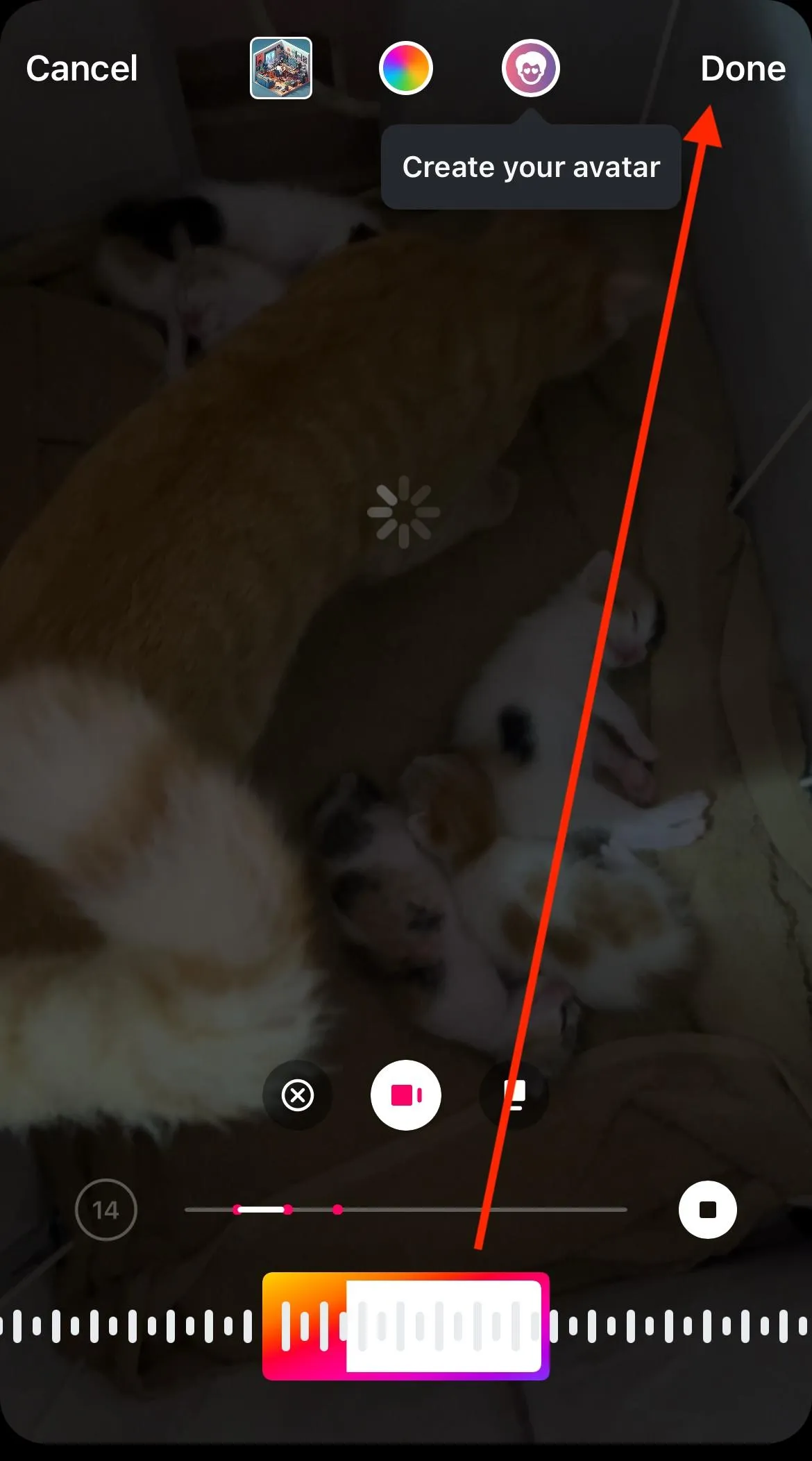 instagram music select clip