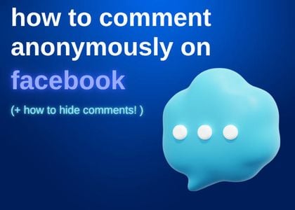 can you comment anonymously on facebook 
