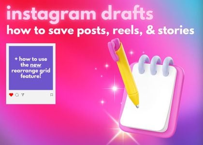 how to save an instagram post as a draft
