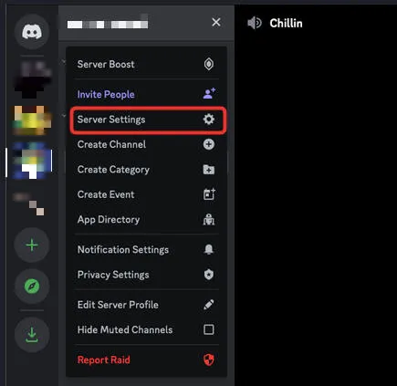 discord server settings