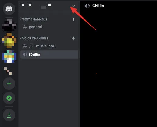 discord server menu