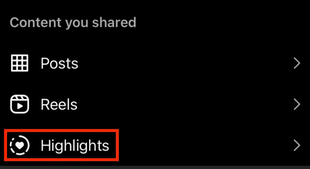 instagram content you shared