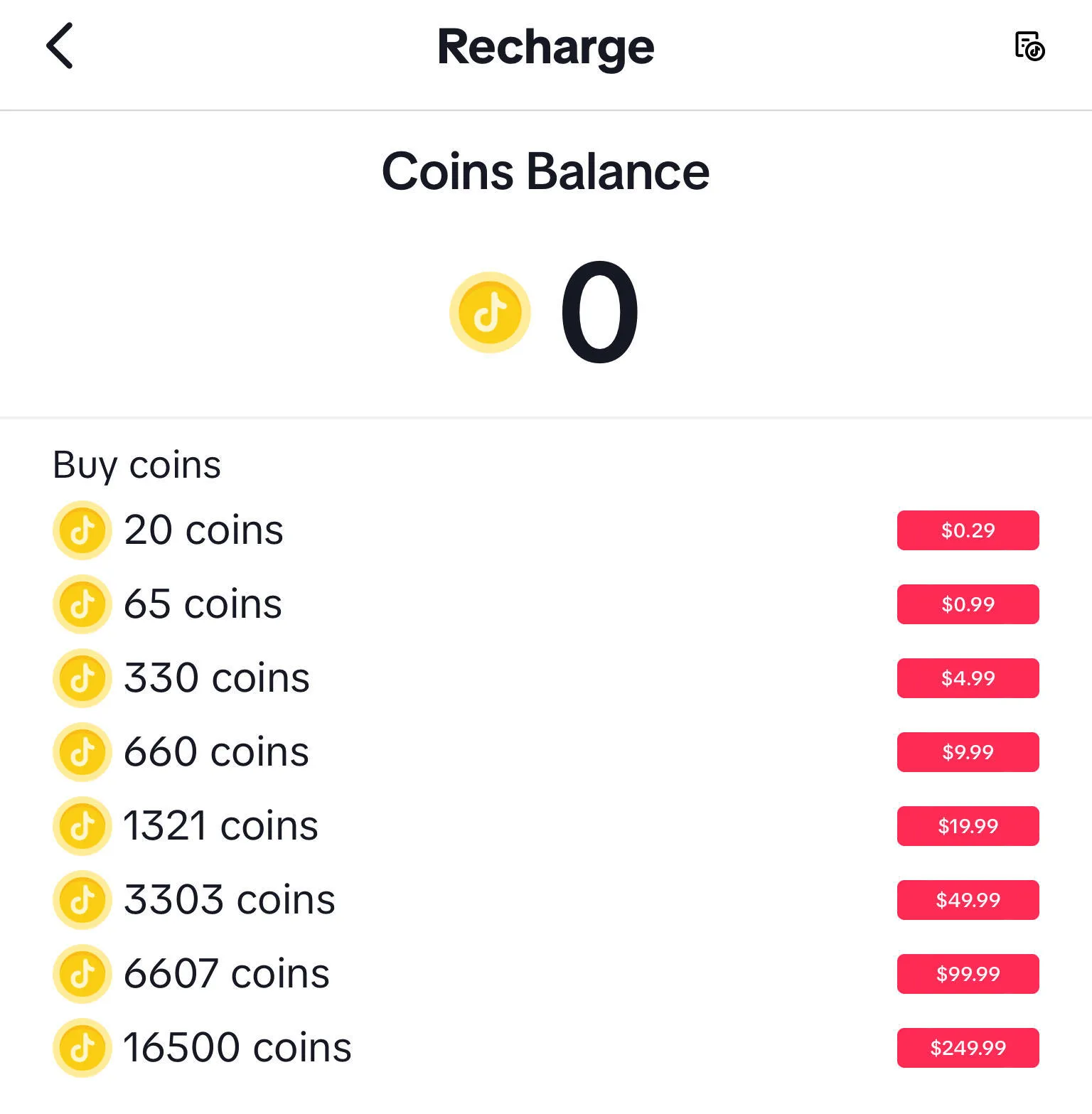 tiktok recharge coins mobile