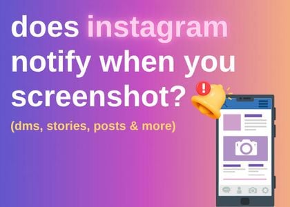does instagram show screenshots on dms