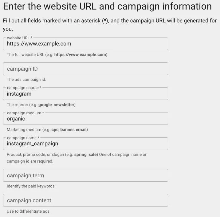 google campaign builder