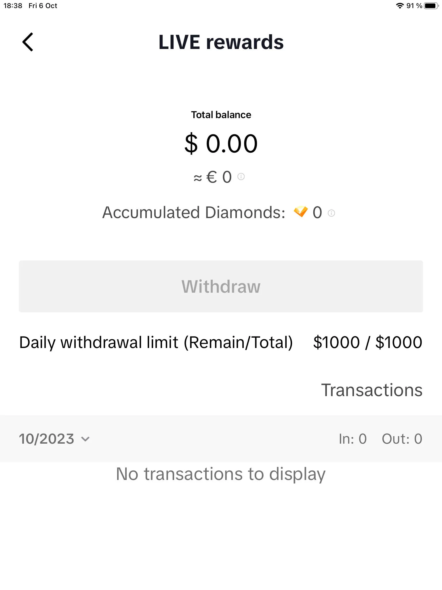 tiktok withdraw diamonds