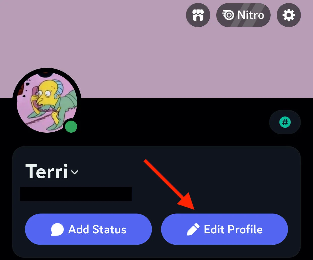 discord mobile edit profile