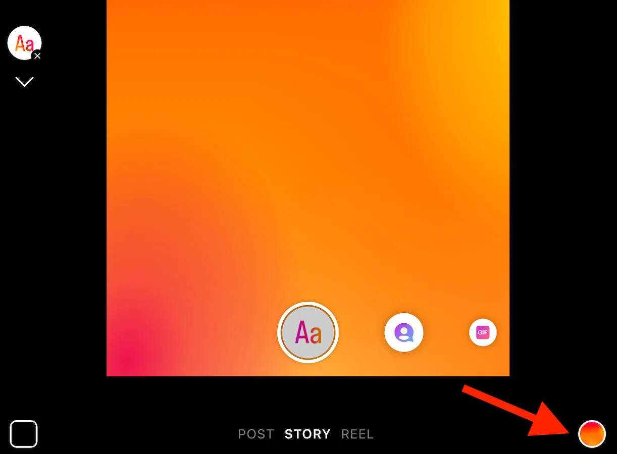 instagram story gradient
