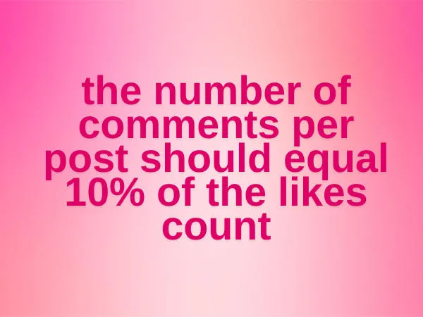 instagram comments to likes ratio