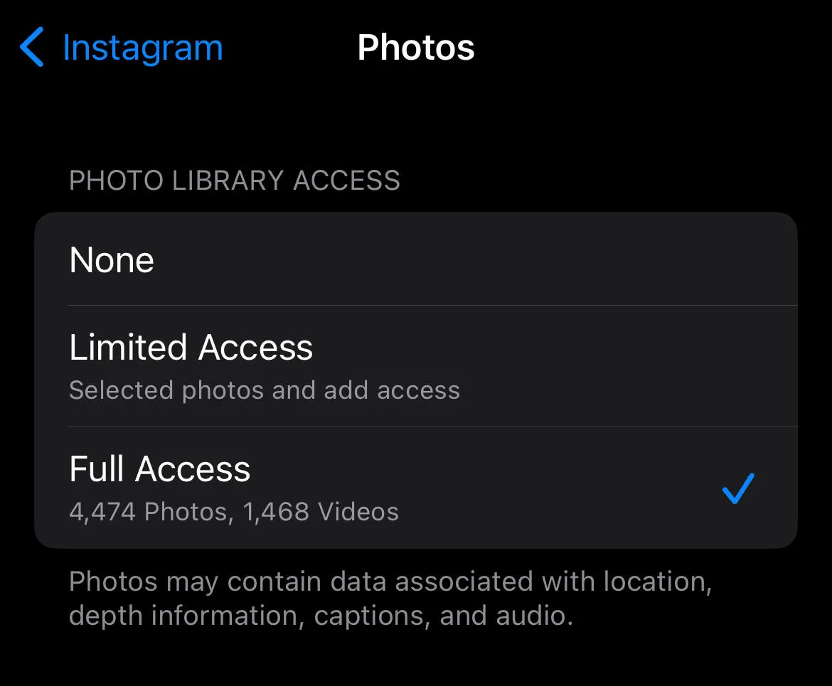 instagram photos full access