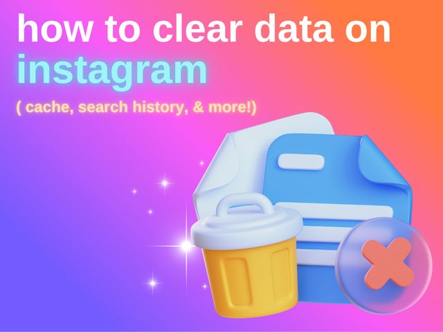 how to clear data on instagram