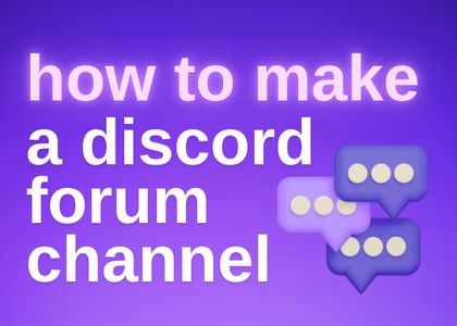 how to make forum channel discord