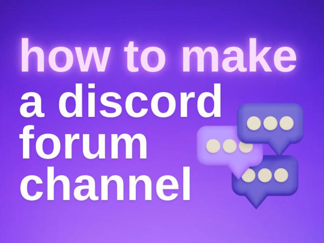 how to make forum channel discord