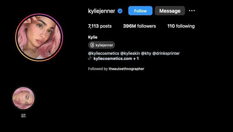 kylie jenner instagram profile