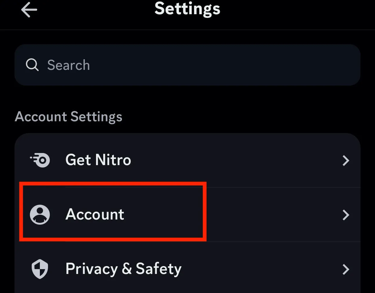 discord my account mobile