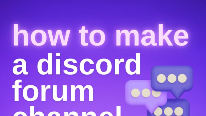 how to make forum channel discord
