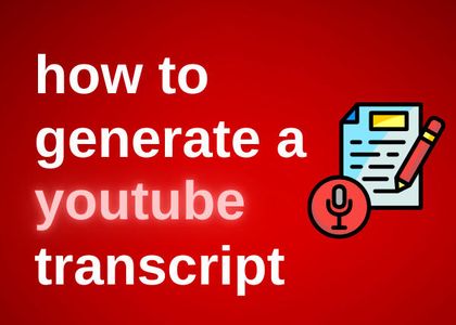 how to generate transcript from youtube video