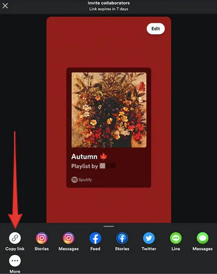 spotify copy collaboration link